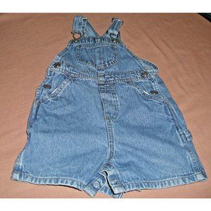 Toddler Denim Bib Overall Shorts by Faded Glory Size 24 M